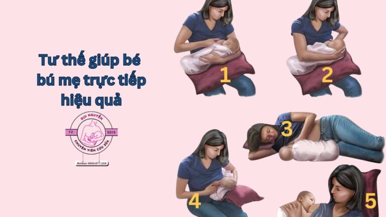 5 tư thế chuẩn giúp mẹ cho con bú hiệu quả